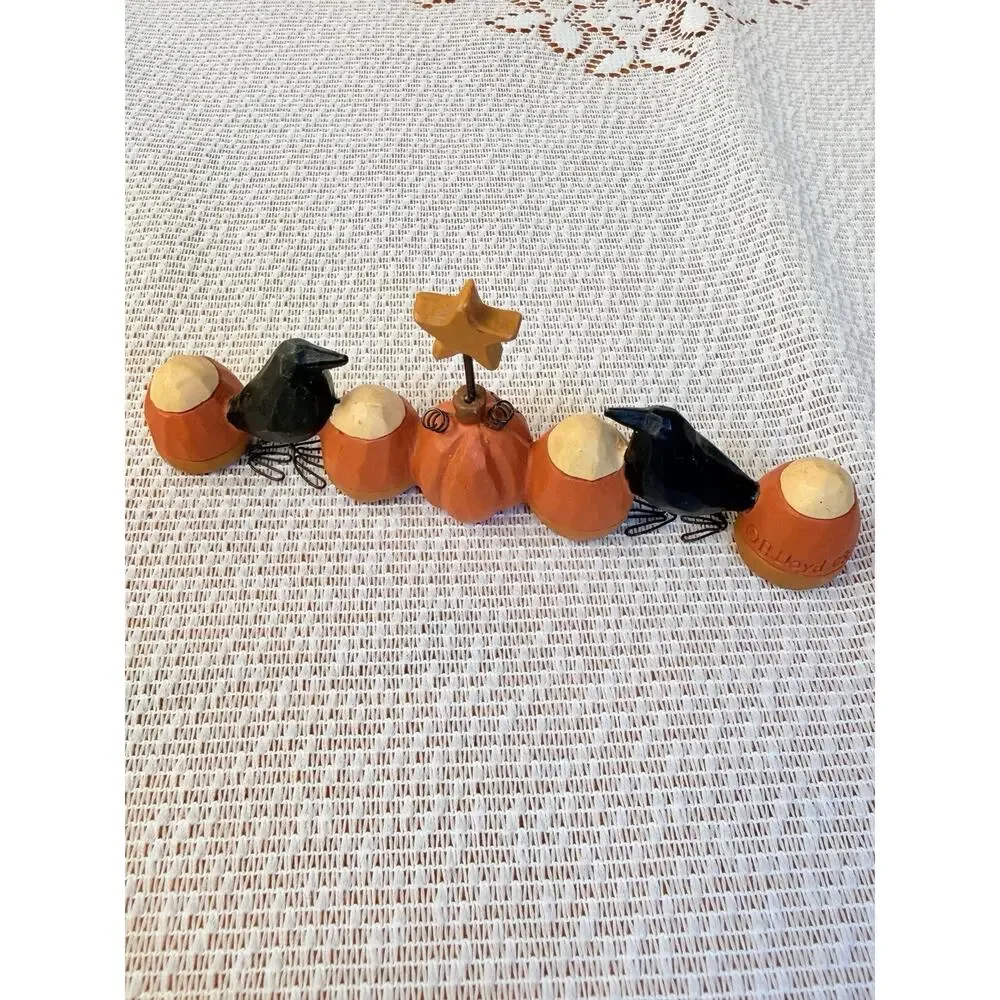 B. Lloyd Blossom Bucket Finally Fall Crow Candy Corn Figurine Halloween Decor